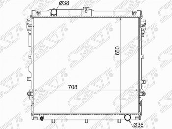 Радиатор двигателя SAT Toyota Tundra XK50 дорестайлинг (2007-2009)