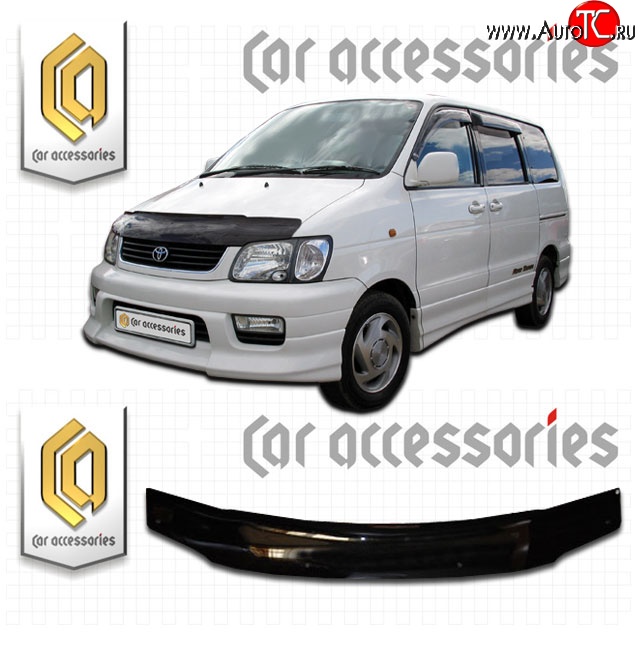 1 969 р. Дефлектор капота CA-Plastic  Toyota Town Ace  3 (1996-2008) (Classic черный, Без надписи)  с доставкой в г. Тольятти