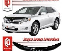 2 289 р. Дефлектор капота CA-Plastic Toyota Venza GV10 рестайлинг (2012-2016) (Classic черный, Без надписи)  с доставкой в г. Тольятти. Увеличить фотографию 2