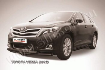 Защита переднего бампер d57+d57 Slitkoff Toyota Venza GV10 рестайлинг (2012-2016)