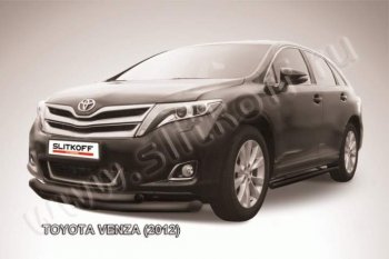 Защита переднего бампера d76+d57 Slitkoff Toyota Venza GV10 рестайлинг (2012-2016)