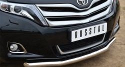 13 649 р. Одинарная защита переднего бампера диаметром 57 мм SLITKOFF Toyota Venza GV10 рестайлинг (2012-2016) (нержавейка полированная)  с доставкой в г. Тольятти. Увеличить фотографию 2