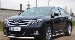 13 649 р. Одинарная защита переднего бампера диаметром 57 мм SLITKOFF Toyota Venza GV10 рестайлинг (2012-2016) (нержавейка полированная)  с доставкой в г. Тольятти. Увеличить фотографию 4