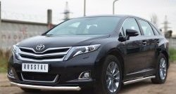 14 849 р. Защита порогов из круглой трубы диаметром 63 мм Russtal Toyota Venza GV10 рестайлинг (2012-2016) (Защита порогов с со скосами на торцах (вариант 1))  с доставкой в г. Тольятти. Увеличить фотографию 7