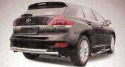 12 999 р. Двойная защита заднего бампера d57+d57 мм Slitkoff  Toyota Venza  GV10 (2012-2016) рестайлинг (Цвет: нержавеющая полированная сталь)  с доставкой в г. Тольятти. Увеличить фотографию 1