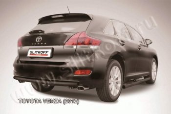 7 999 р. Защита задняя Slitkoff Toyota Venza GV10 рестайлинг (2012-2016) (Цвет: серебристый)  с доставкой в г. Тольятти. Увеличить фотографию 1