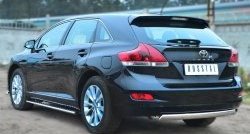 16 849 р. Защита заднего бампера (Ø75x42 мм, нержавейка) Russtal Toyota Venza GV10 рестайлинг (2012-2016)  с доставкой в г. Тольятти. Увеличить фотографию 3