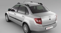 3 059 р. Рейлинги Petroil Tuning на автомобиль Лада Гранта 2190 седан дорестайлинг (2011-2017) (Серебристые)  с доставкой в г. Тольятти. Увеличить фотографию 2