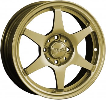 Кованый диск Slik Classik 6x14 (Металлик золотой) Toyota Yaris XP90 седан дорестайлинг (2006-2009) 4x100.0xDIA54.1xET39.0