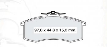 729 р. Колодка переднего дискового тормоза DAFMI Лада Ока 1111 (1988-2008)  с доставкой в г. Тольятти. Увеличить фотографию 3