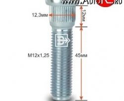 188 р. Забивная шпилька 45.0 мм ступицы Вектор M12 1.25 45.0 Nissan Navara 1 D21 дорестайлинг (1992-1997). Увеличить фотографию 1