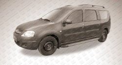 11 639 р. Алюминиевые пороги Slitkoff Luxe Black Лада Ларгус рестайлинг R90 (2021-2025)  с доставкой в г. Тольятти. Увеличить фотографию 2