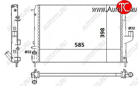 6 699 р. Радиатор двигателя SAT Nissan Almera G15 седан (2012-2019)  с доставкой в г. Тольятти