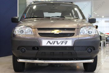 Защитная сетка в бампер (ячейка 3х7 мм, GLCGLS, 3 части) Alfeco Стандарт Chevrolet Niva 2123 рестайлинг (2009-2020) ()