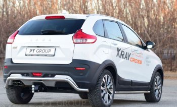 13 999 р. Защита порогов вогнутая Petroil Tuning (Ø51 мм) Лада XRAY Cross (2018-2022) (Нержавеющая полированная сталь)  с доставкой в г. Тольятти. Увеличить фотографию 2