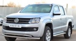 20 599 р. Защита переднего бампера (2 трубыØ63 и 42 мм, нержавейка) SLITKOFF Volkswagen Amarok дорестайлинг (2009-2016)  с доставкой в г. Тольятти. Увеличить фотографию 4