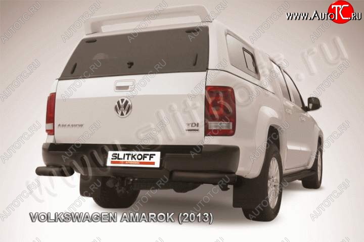 8 999 р. Уголки d76 Volkswagen Amarok дорестайлинг (2009-2016) (Цвет: серебристый)  с доставкой в г. Тольятти