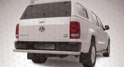 Защита заднего бампера из трубы диаметром 76 мм Slitkoff Volkswagen (Волксваген) Amarok (Амарок) (2009-2016) дорестайлинг