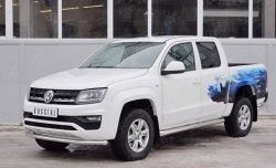 13 999 р. Защита переднего бампера (Ø63 мм, нержавейка) SLITKOFF Volkswagen Amarok рестайлинг (2016-2022)  с доставкой в г. Тольятти. Увеличить фотографию 2