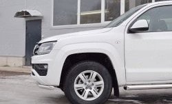 13 999 р. Защита переднего бампера (Ø63 мм, нержавейка) SLITKOFF Volkswagen Amarok рестайлинг (2016-2022)  с доставкой в г. Тольятти. Увеличить фотографию 4