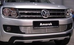 8 399 р. Декоративная вставка воздухозаборника Berkut Volkswagen Amarok дорестайлинг (2009-2016)  с доставкой в г. Тольятти. Увеличить фотографию 2