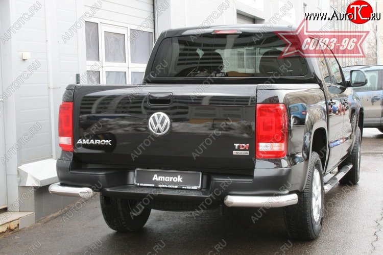 12 779 р. Защита заднего бампера Souz-96 (d76) Volkswagen Amarok дорестайлинг (2009-2016)  с доставкой в г. Тольятти