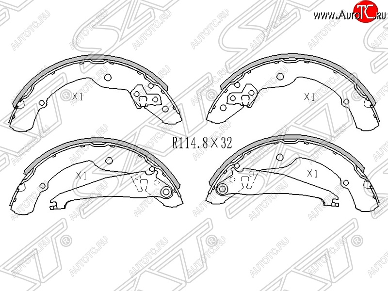 1 579 р. Колодки тормозные SAT (задние) Volkswagen Polo 5 седан рестайлинг (2015-2020)  с доставкой в г. Тольятти