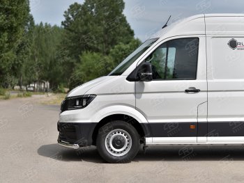 18 949 р. Защита переднего бампера (Ø63 мм, нержавейка) SLITKOFF Volkswagen Crafter 2 (2017-2025)  с доставкой в г. Тольятти. Увеличить фотографию 3