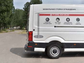 16 999 р. Защита заднего бампера (Ø63 мм, нержавейка) SLITKOFF Volkswagen Crafter 2 (2017-2024)  с доставкой в г. Тольятти. Увеличить фотографию 2