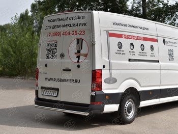 16 999 р. Защита заднего бампера (Ø63 мм, нержавейка) SLITKOFF Volkswagen Crafter 2 (2017-2024)  с доставкой в г. Тольятти. Увеличить фотографию 3