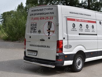 18 849 р. Защита заднего бампера (Ø76 мм, нержавейка) SLITKOFF Volkswagen Crafter 2 (2017-2024)  с доставкой в г. Тольятти. Увеличить фотографию 3