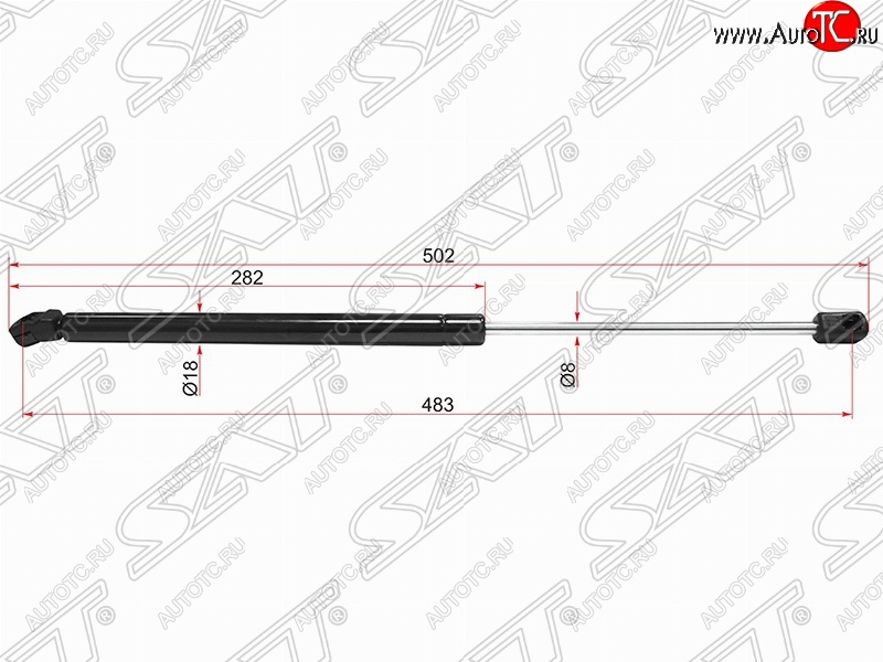 659 р. Газовый упор крышки багажника SAT Volkswagen Golf 5 хэтчбэк (2003-2009)  с доставкой в г. Тольятти