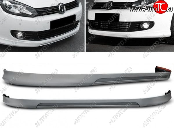 11 949 р. Накладка на передний бампер Votex Style Volkswagen Golf 6 хэтчбэк 5 дв. (2008-2014) (Неокрашенная)  с доставкой в г. Тольятти