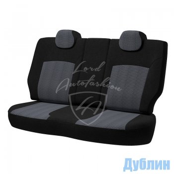 6 449 р. Чехлы для сидений Lord Autofashion Дублин (жаккард) Volkswagen Jetta A6 седан дорестайлинг (2011-2015) (Черный, вставка Ёж Белый)  с доставкой в г. Тольятти. Увеличить фотографию 2