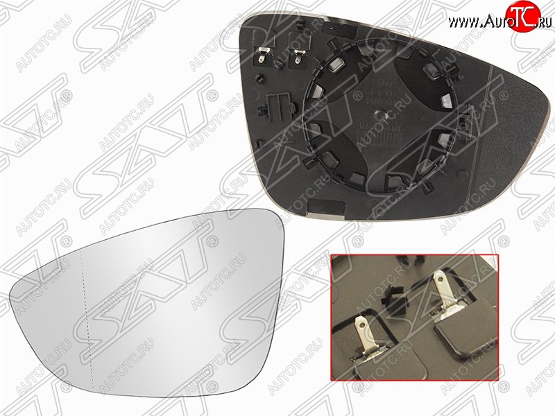 499 р. Левый зеркальный элемент зеркала заднего вида SAT (с подогревом) Volkswagen Passat B7 седан (2010-2015)  с доставкой в г. Тольятти