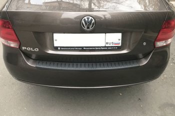 499 р. Защитная накладка заднего бампера Тюн-Авто Volkswagen Polo 5 седан дорестайлинг (2009-2015)  с доставкой в г. Тольятти. Увеличить фотографию 2