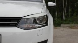 869 р. Реснички RA на фары Volkswagen Polo 5 седан рестайлинг (2015-2020) (Неокрашенные)  с доставкой в г. Тольятти. Увеличить фотографию 2