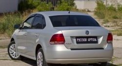 1 099 р. Защитная накладка на задний бампер RA Volkswagen Polo 5 хэтчбек дорестайлинг (2009-2015)  с доставкой в г. Тольятти. Увеличить фотографию 2