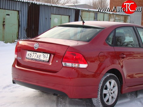 4 199 р. Козырёк на заднее лобовое стекло Sport  Volkswagen Polo  5 (2009-2020) седан дорестайлинг, хэтчбек рестайлинг (Неокрашенный)  с доставкой в г. Тольятти