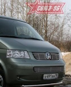 11 249 р. Защита переднего бампера одинарная Souz-96 (d60). Volkswagen Transporter T5 дорестайлинг (2003-2009)  с доставкой в г. Тольятти. Увеличить фотографию 2