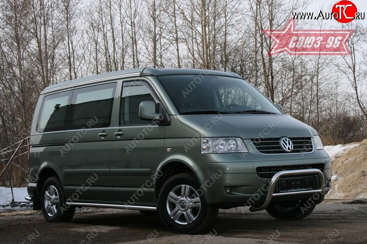 12 959 р. Защита переднего бампера Souz-96 (d60) Volkswagen Transporter T5 дорестайлинг (2003-2009)  с доставкой в г. Тольятти