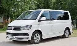 19 649 р. Защита переднего бампера (Ø63 мм, нержавейка) SLITKOFF Volkswagen Caravelle T6 дорестайлинг (2015-2019)  с доставкой в г. Тольятти. Увеличить фотографию 3