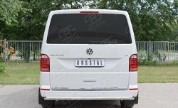 17 499 р. Защита заднего бампера (Ø63 мм, нержавейка, длинная база) SLITKOFF Volkswagen Caravelle T6 дорестайлинг (2015-2019)  с доставкой в г. Тольятти. Увеличить фотографию 2