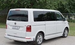 16 699 р. Защита заднего бампера (Ø75x42 мм, нержавейка, длинная база) Russtal Volkswagen Transporter T6 дорестайлинг (2015-2019)  с доставкой в г. Тольятти. Увеличить фотографию 3