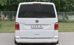 16 699 р. Защита заднего бампера (Ø75x42 мм, нержавейка, длинная база) Russtal Volkswagen Transporter T6 дорестайлинг (2015-2019)  с доставкой в г. Тольятти. Увеличить фотографию 4