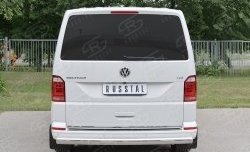 16 699 р. Защита заднего бампера (Ø75x42 мм, нержавейка, короткая база) Russtal Volkswagen Transporter T6 дорестайлинг (2015-2019)  с доставкой в г. Тольятти. Увеличить фотографию 2