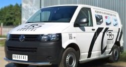 15 799 р. Одинарная защита переднего бампера диаметром 63 мм SLITKOFF Volkswagen Transporter T5 рестайлинг (2009-2015)  с доставкой в г. Тольятти. Увеличить фотографию 4