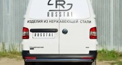 15 799 р. Защита заднего бампера (Ø63 мм, нержавейка) SLITKOFF Volkswagen Transporter T5 рестайлинг (2009-2015)  с доставкой в г. Тольятти. Увеличить фотографию 4