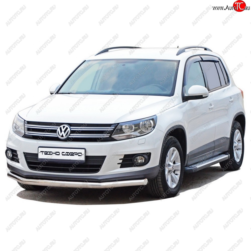 21 799 р. Порожки для ног Бумер (алюминий) Volkswagen Tiguan NF рестайлинг (2011-2017)  с доставкой в г. Тольятти