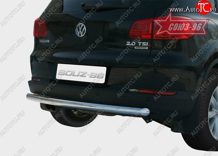 10 574 р. Защита заднего бампера Souz-96 (d60) Volkswagen Tiguan NF дорестайлинг (2006-2011)  с доставкой в г. Тольятти